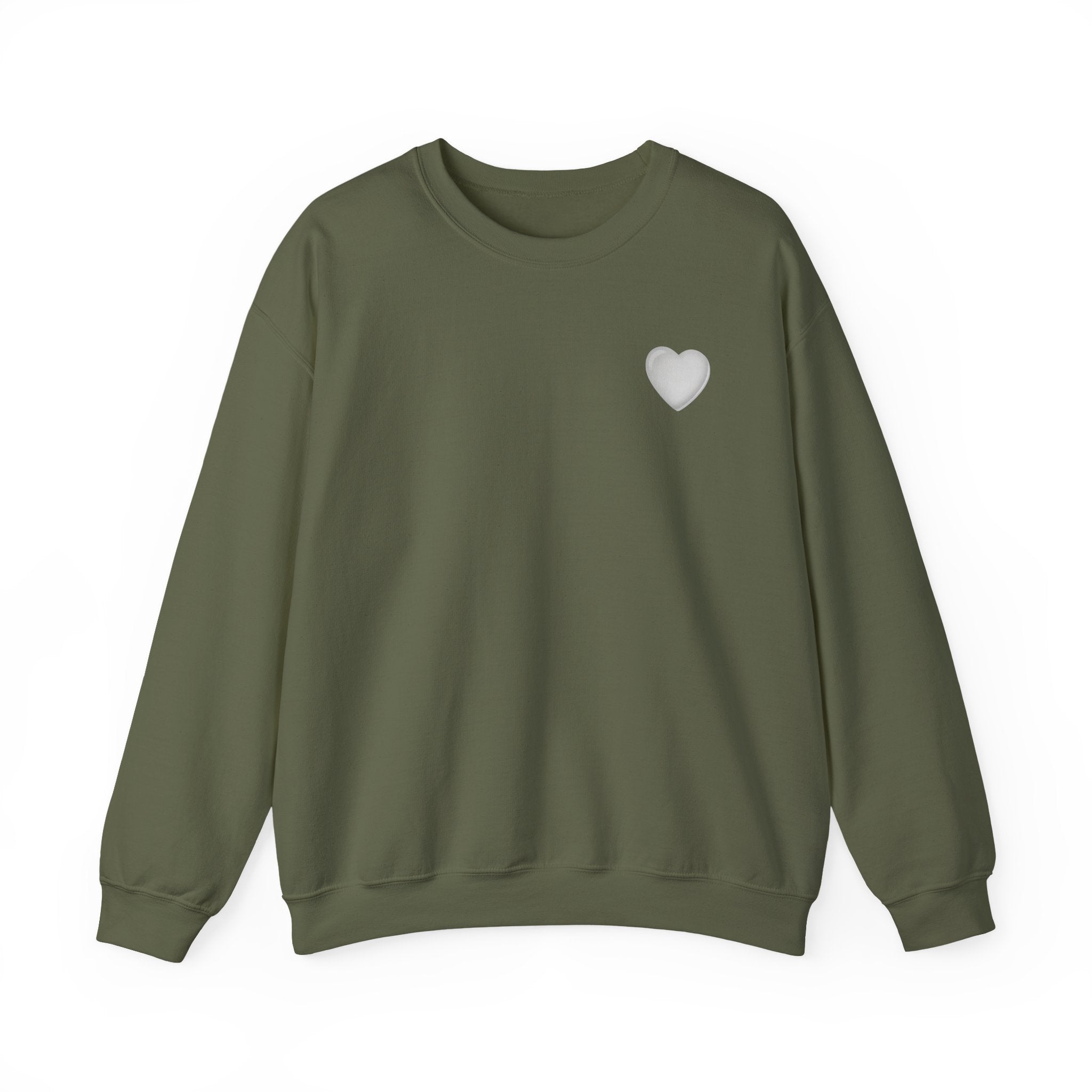 Crewneck Sweatshirt — 'Dios nunca falla' Script Heart Spiritual Pullover