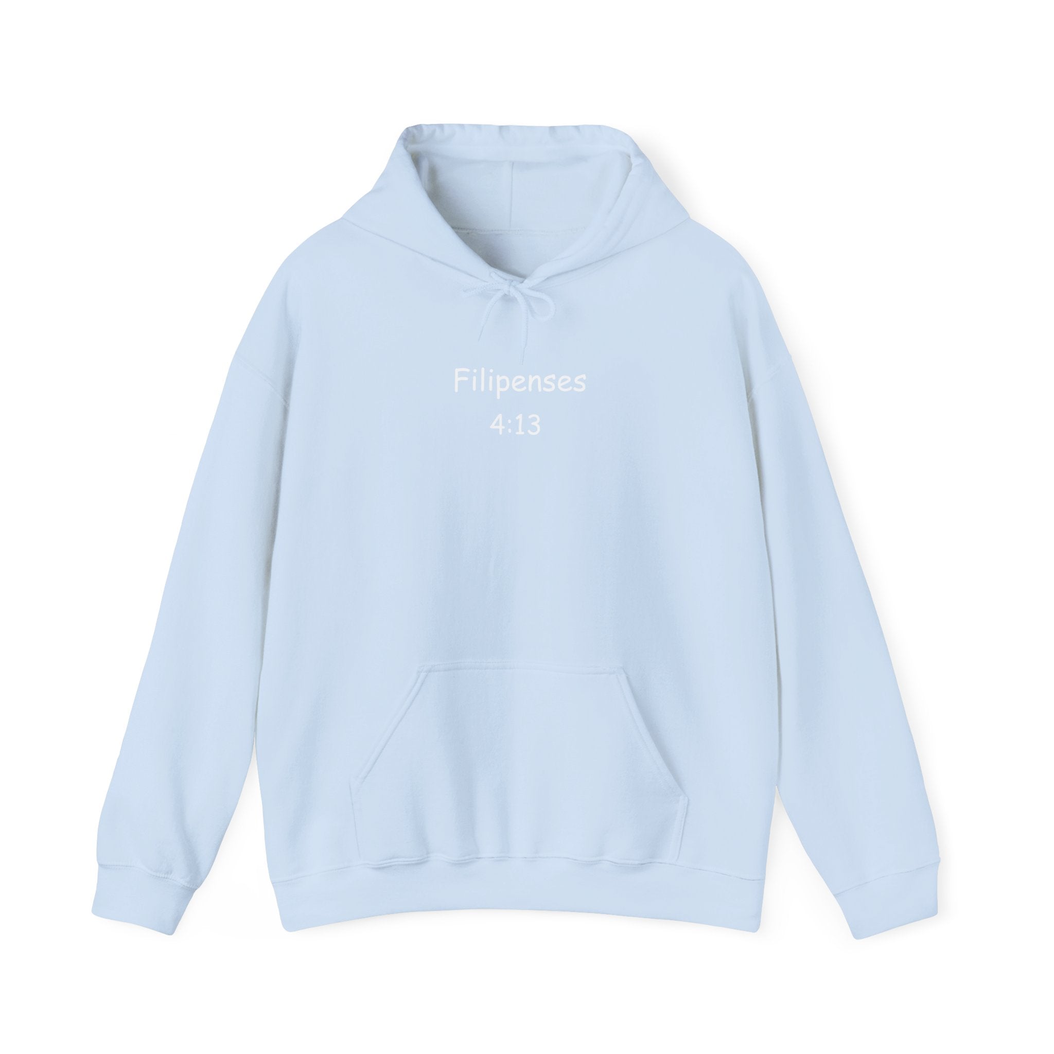 Filipenses 4:13 Hoodie 'Todo lo puedo en Cristo que me fortalece'.