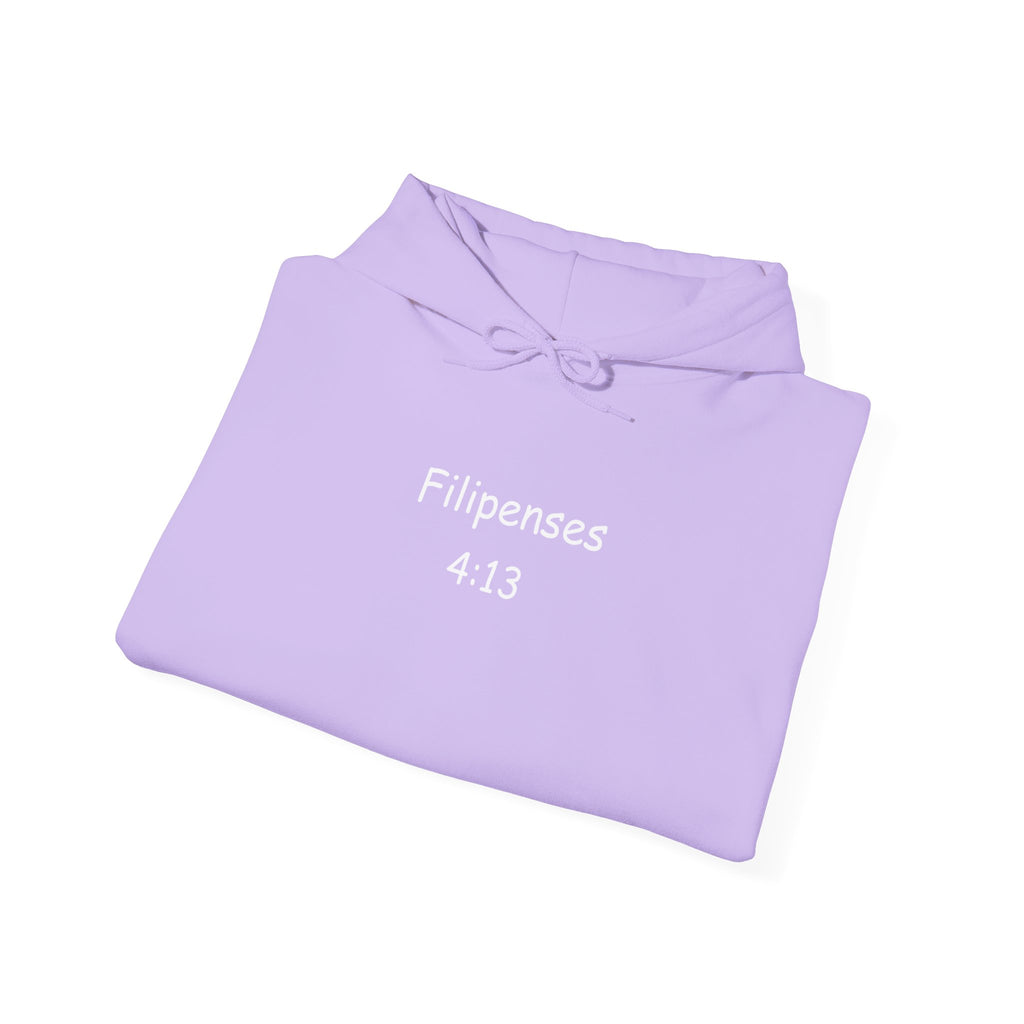 Filipenses 4:13 Hoodie 'Todo lo puedo en Cristo que me fortalece'.