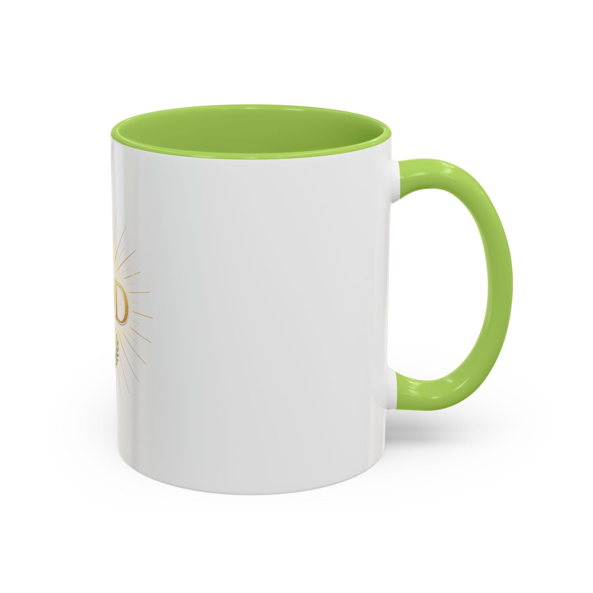 God Radiant Accent Coffee Mug — Inspirational Christian Ceramic Mug