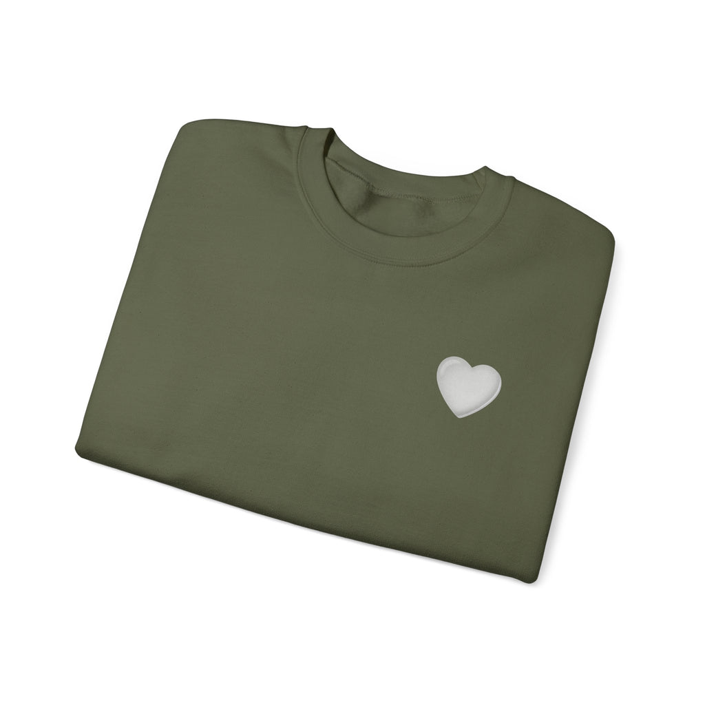 Crewneck Sweatshirt — 'Dios nunca falla' Script Heart Spiritual Pullover