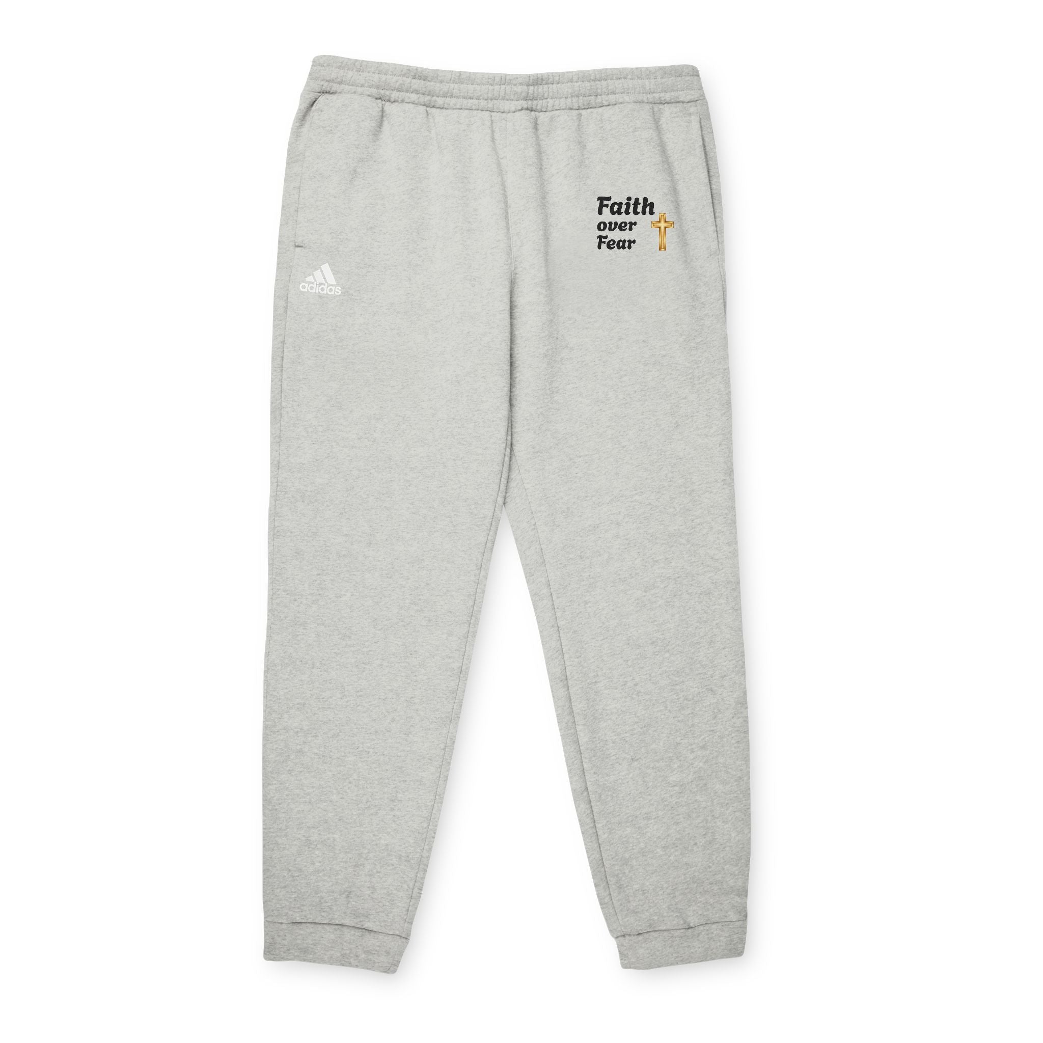 Faith Over Fear Joggers Inspirational Fleece Sweatpants